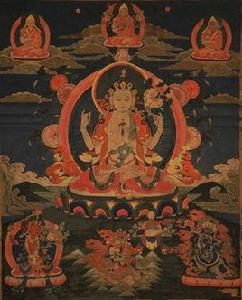 清四臂觀音唐卡 清四臂觀音唐卡