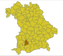 在巴伐利亞州內的位置