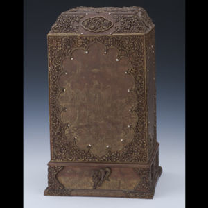 北宋識文描金堆漆檀木舍利函