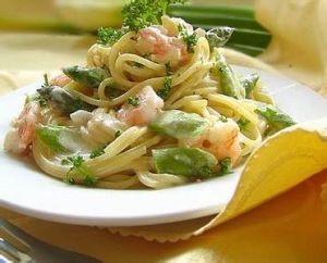 濃香蘆筍蝦仁意面 濃香蘆筍蝦仁意面