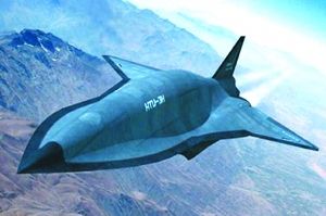 美國“黑燕”高超聲速無人戰鬥機模擬圖