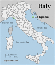 拉斯佩齊亞在義大利的位置