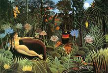 圖2：亨利&middot;盧梭，《夢》，布上油畫