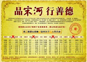 第二期愛心捐贈“助學對子”人員名單