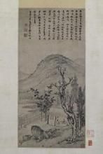 明宋旭茅屋話舊圖軸 明宋旭茅屋話舊圖軸