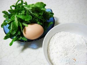 （圖）原料：清明菜、雞蛋、麵粉 