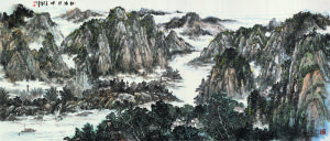 紅水河畔(210cmX540cm)