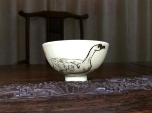  孟墨濃陶瓷作品：《天鵝》