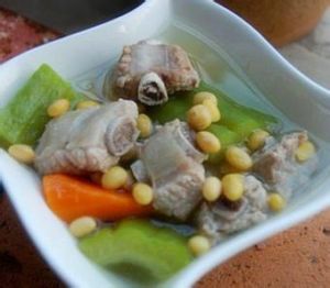 黃豆排骨燜苦瓜 黃豆排骨燜苦瓜