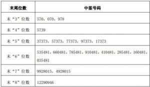 新股中籤號 新股中籤號