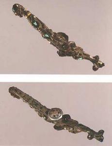 錯金銀“丙午神鉤”銅帶鉤 錯金銀“丙午神鉤”銅帶鉤