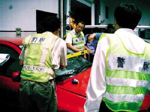 飈車事件勘測現場