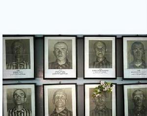 這是2006年5月25日在波蘭奧斯威辛拍攝的奧斯威辛集中營遇難者照片。