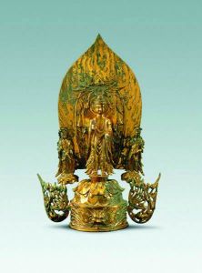 北魏銅鎏金浮雕佛光 北魏銅鎏金浮雕佛光