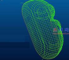卡通小豬的掃描線框
