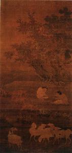 秋林縱牧圖 秋林縱牧圖