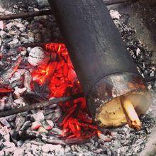 明火烤制竹筒飯