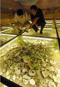遊客正在中國磁州窯博物館參觀