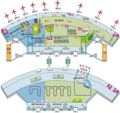 寧波櫟社國際機場候機廳平面圖