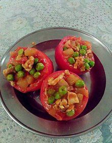 肉粒青豆釀番茄 肉粒青豆釀番茄