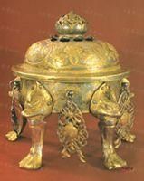唐文思院造鎏金朵帶銀熏爐 唐文思院造鎏金朵帶銀熏爐