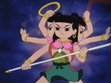 《哪吒鬧海》的三頭六臂