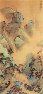 明·張宏·青綠山水圖 明·張宏·青綠山水圖