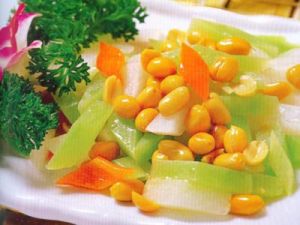 熗炒三色丁 熗炒三色丁