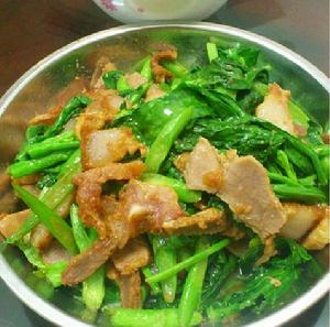 南姜豬肉炒芥藍菜 南姜豬肉炒芥藍菜