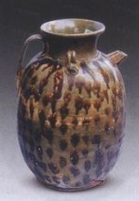 唐長沙窯青釉褐彩瓷壺 唐長沙窯青釉褐彩瓷壺