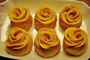 南瓜玫瑰饅頭 南瓜玫瑰饅頭