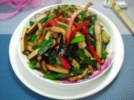 韭菜香乾炒肉絲 韭菜香乾炒肉絲