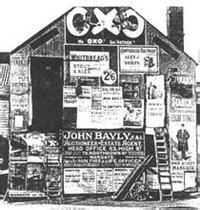 1908年英國肯特郡房屋上的招貼廣告