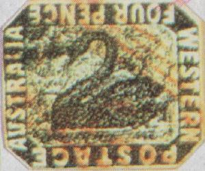 西澳大利亞藍天鵝倒印郵票