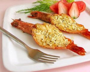 香蒜椒油對蝦 香蒜椒油對蝦