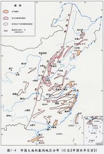 （圖）中國暴雨大面積雨地域分布圖