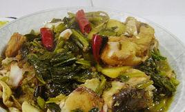 雪裡紅燒魚 雪裡紅燒魚