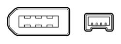 IEEE 1394a 6Pin(左)IEEE 1394a 4Pin(右)