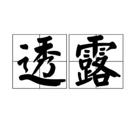 透露[漢語詞語]