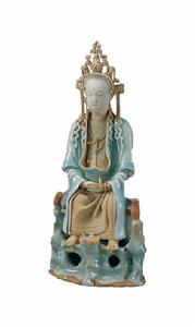 景德鎮窯影青觀音座像