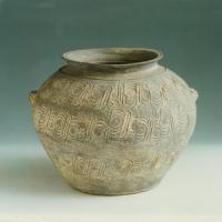 西周印紋陶罐 西周印紋陶罐