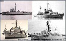 左上圖為南越海軍10號艦