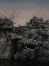 何軍《獨釣》 200&times;150CM，2011年