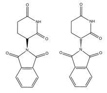反應停分子的兩種手性異構體