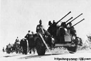 東部戰線中的38型防空炮,其炮盾已拆除