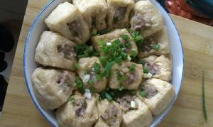 油豆腐包肉