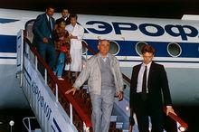 戈巴契夫攜家人在八一九政變後回國（1991年）