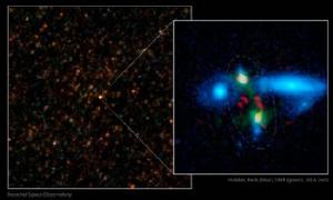 原始星系碰撞後形成HXMM01大星系