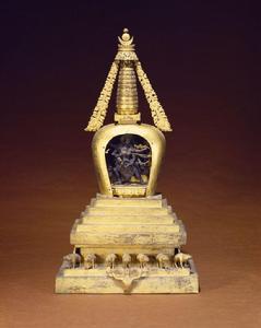 清紫金八臂積光佛母像 清紫金八臂積光佛母像