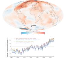 NASA衛星測繪地圖展示全球變暖趨勢